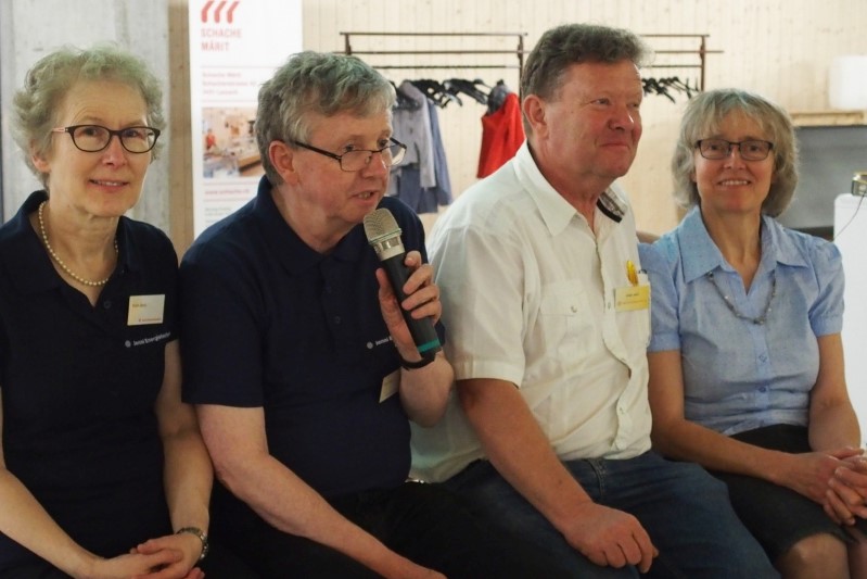 Gründete 1976 die Firma Jenni: Josef Jenni (2 vl.) mit seinem Bruder Erwin Jenni