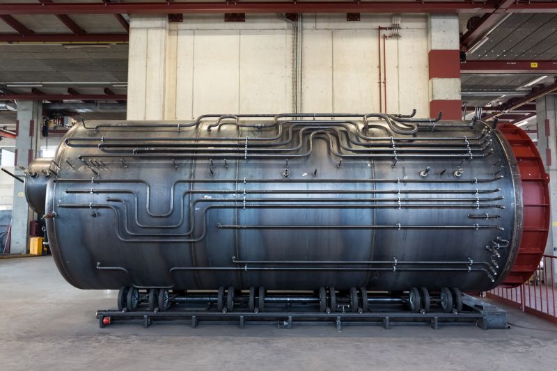 Speicher mit Vorverrohrung in Produktion