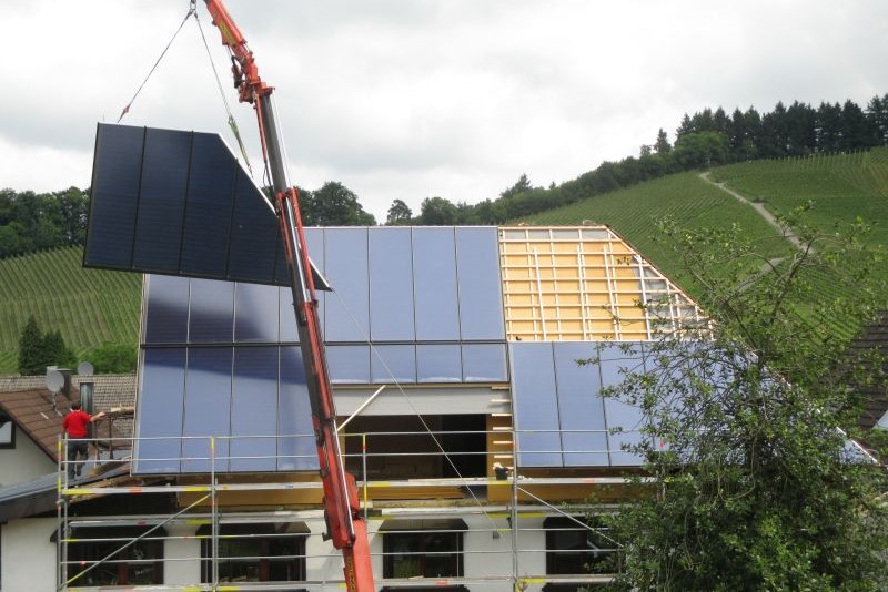 Installation der thermischen Solarkollektoren