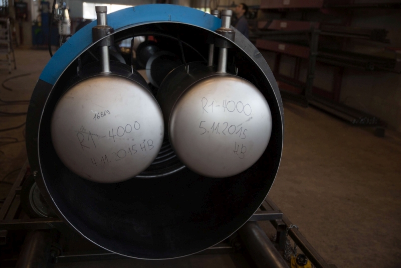 Speicher mit integrierten Boilern in Produktion