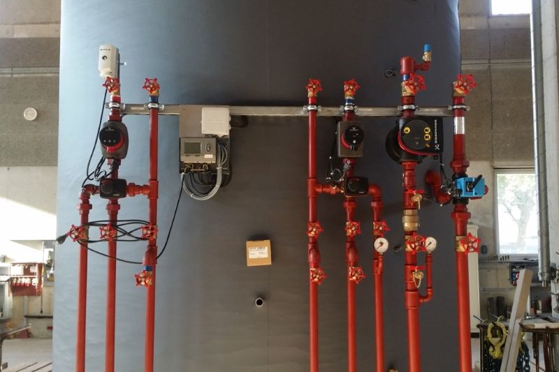 Energiezentrale des Sonnenhauses